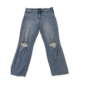 KUT from the Kloth Rachael Fab Ab High Rise Mom Jeans Distressed Size 12 Fray